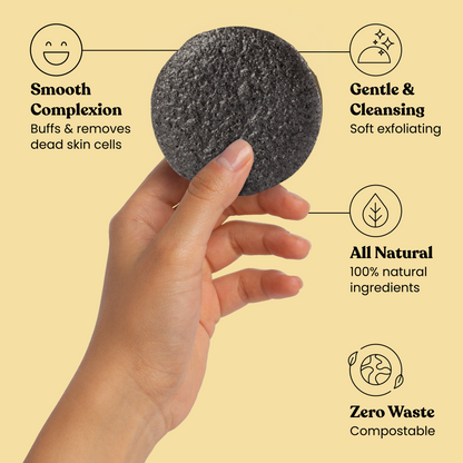 Detoxifying Charcoal Facial Cleansing Sponge 5pk