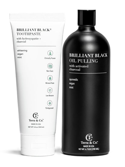 Charcoal Oil Pulling + Hydroxyapatite Toothpaste Bundle | Terra & Co.