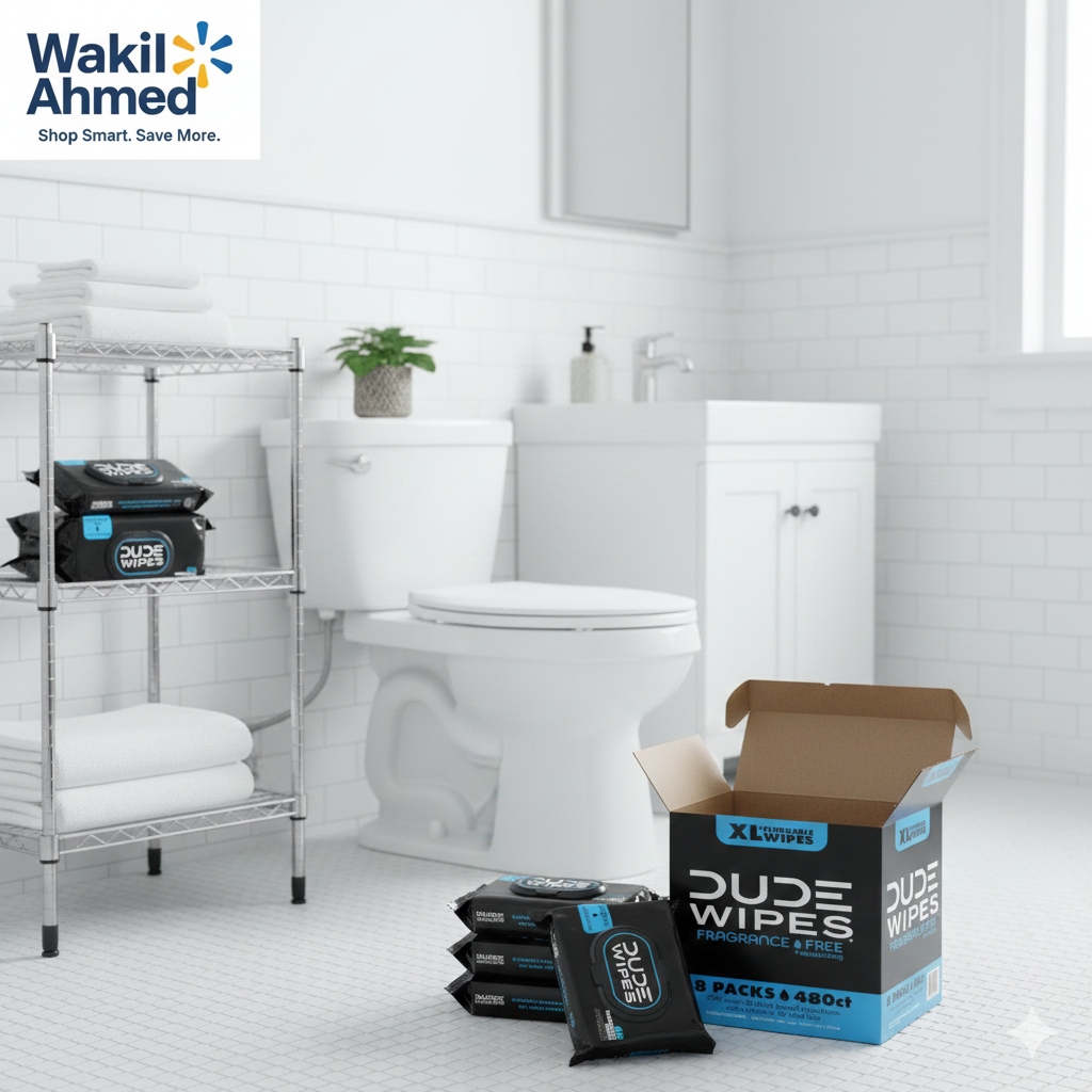 DUDE Wipes XL Flushable Wipes – Extra Large, Unscented, Septic Safe