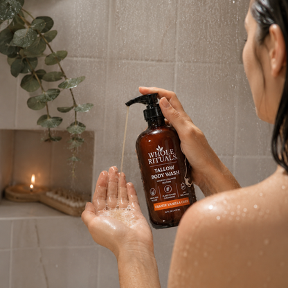 Orange Vanilla Cake Tallow Body Wash – 16 oz
