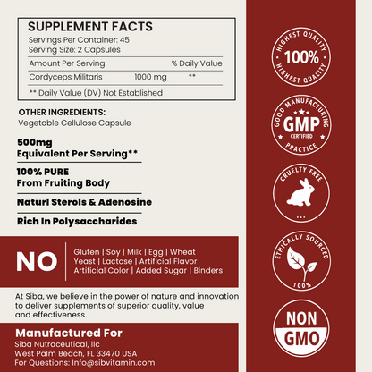 Cordyceps Militaris Mushroom Capsules