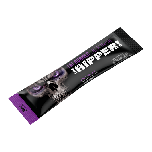Fat burner stick—Dark Grape flavor, purple-and-black stick with ridged end cap