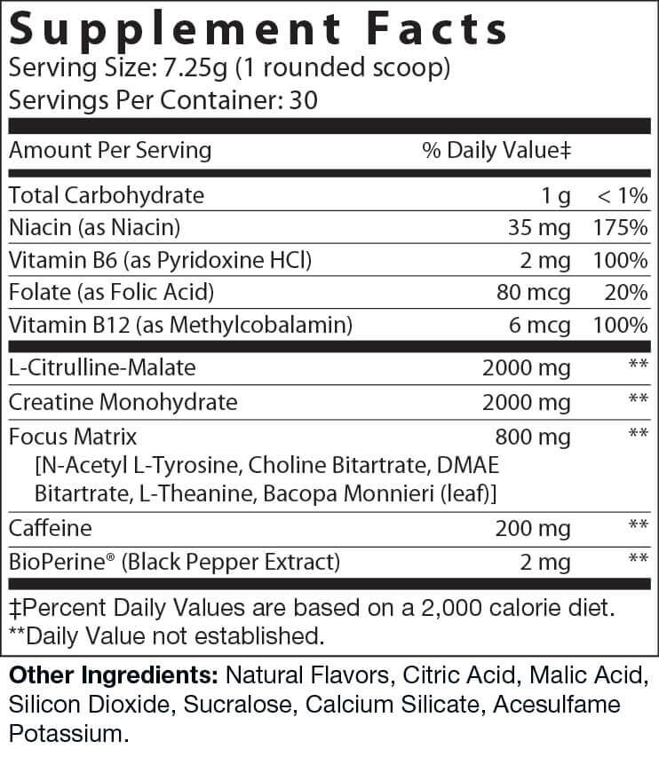 Lemonade Pre-Workout Energy Powder + Focus Boost & Hydration | Sugar Free