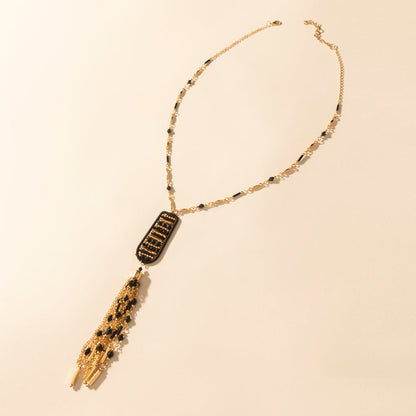 Myra Trailstamp Pendant Necklace in Burnished Tan