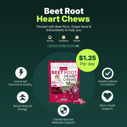 Beet Root Heart Chews