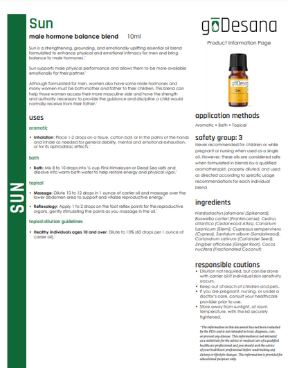 Sun Male Hormone Balancing Essential Oil Blend