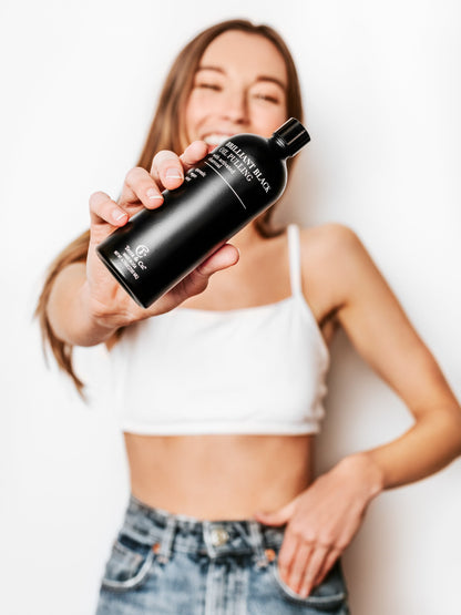 Charcoal Oil Pulling + Stainless Steel Tongue Scraper Bundle