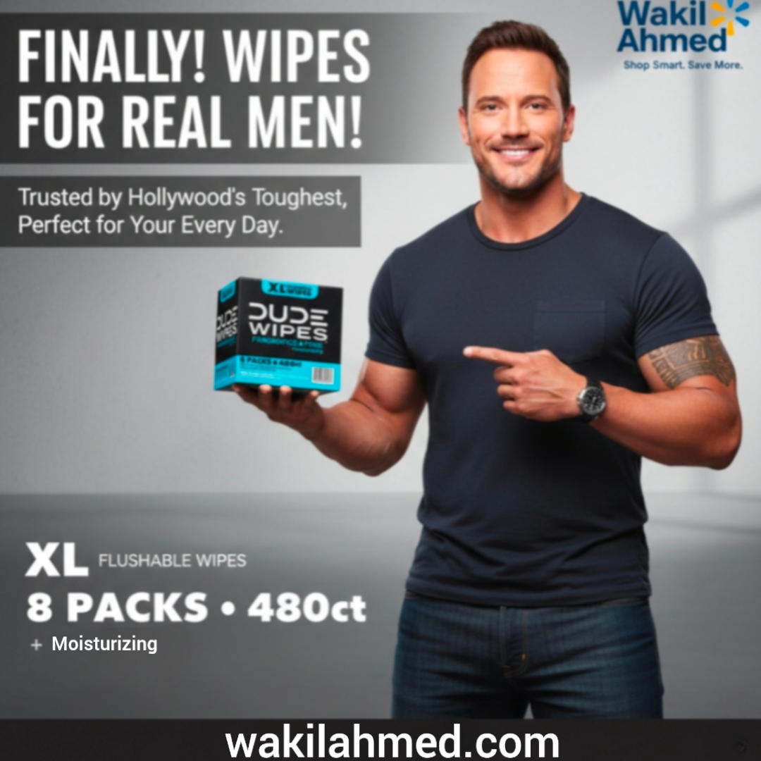 DUDE Wipes XL Flushable Wipes – Extra Large, Unscented, Septic Safe