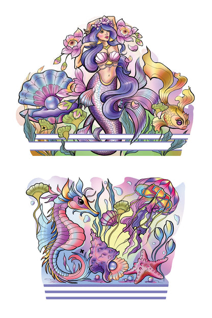 Under the Sea Full Sleeve Tattoo - Temporary Kids Tattoo Sleeve