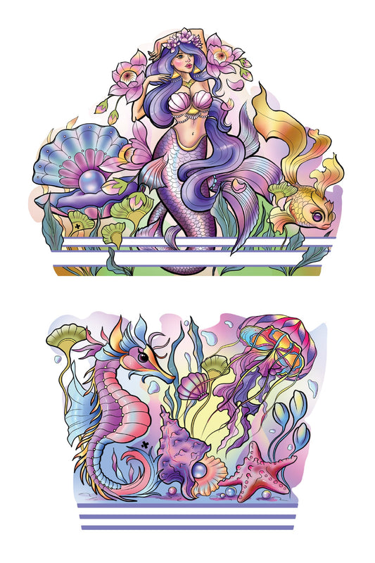 Under the Sea Full Sleeve Tattoo - Temporary Kids Tattoo Sleeve