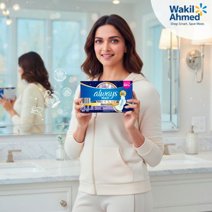 Always Maxi Overnight Pads with Wings, Size 5, 54 ct.