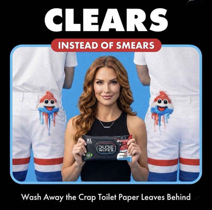 DUDE Wipes XL Flushable Wipes – Extra Large, Unscented, Septic Safe