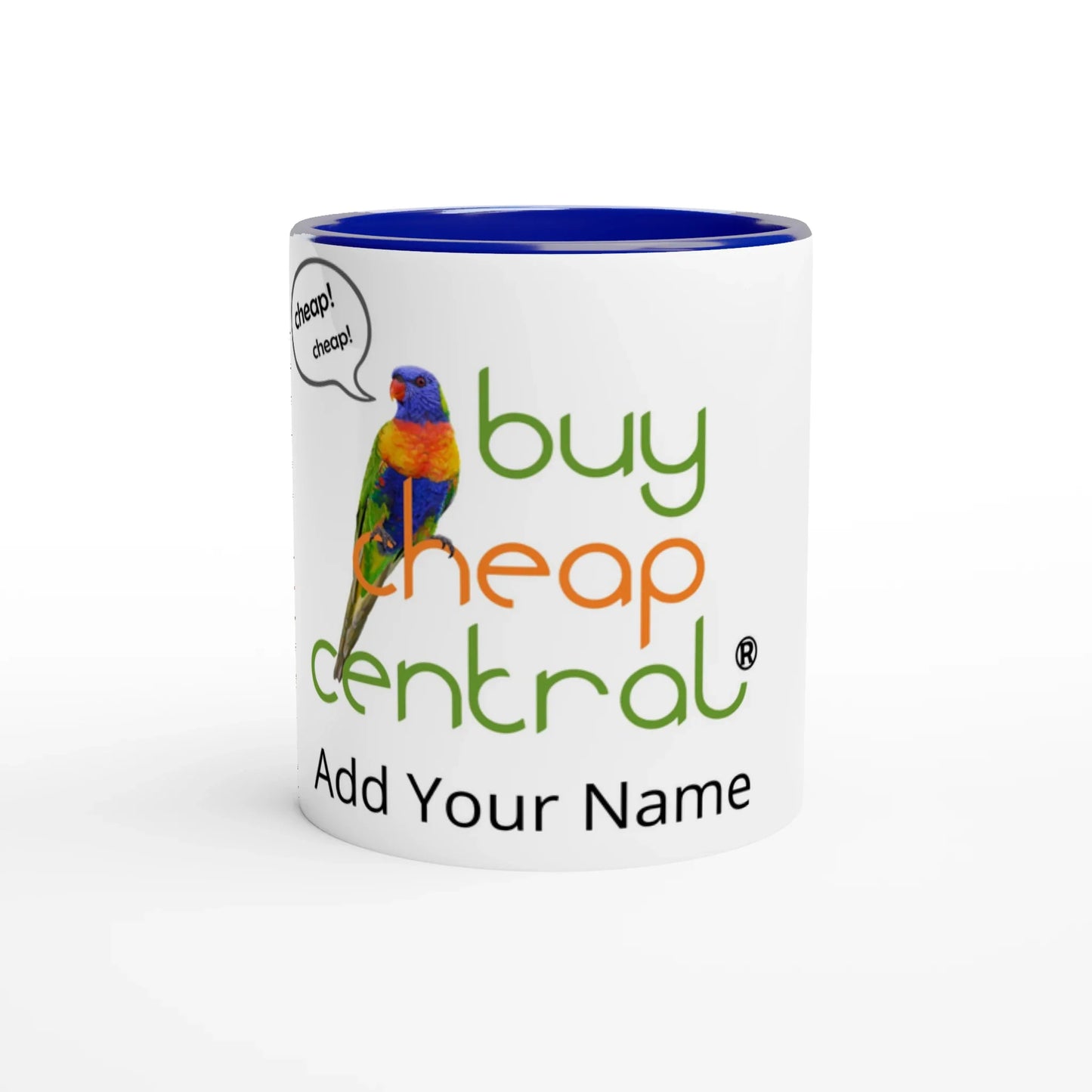 White 11oz Ceramic Mug with Color Inside