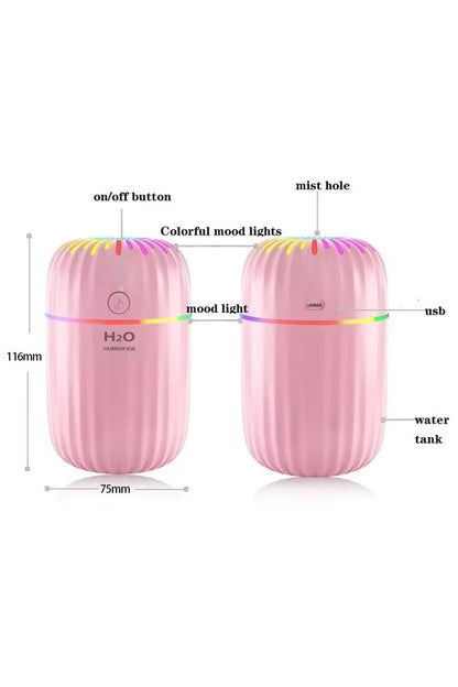 Colorful LED Mini Humidifier & Diffuser – Portable Aromatherapy