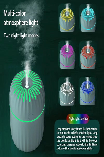 Colorful LED Mini Humidifier & Diffuser – Portable Aromatherapy