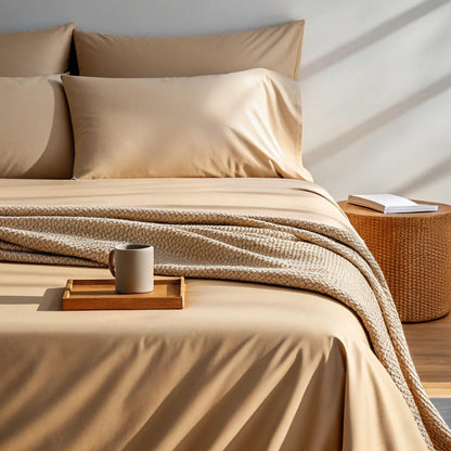 Copper Infused Bamboo Sheet Set for Cooler Sleep Comfort