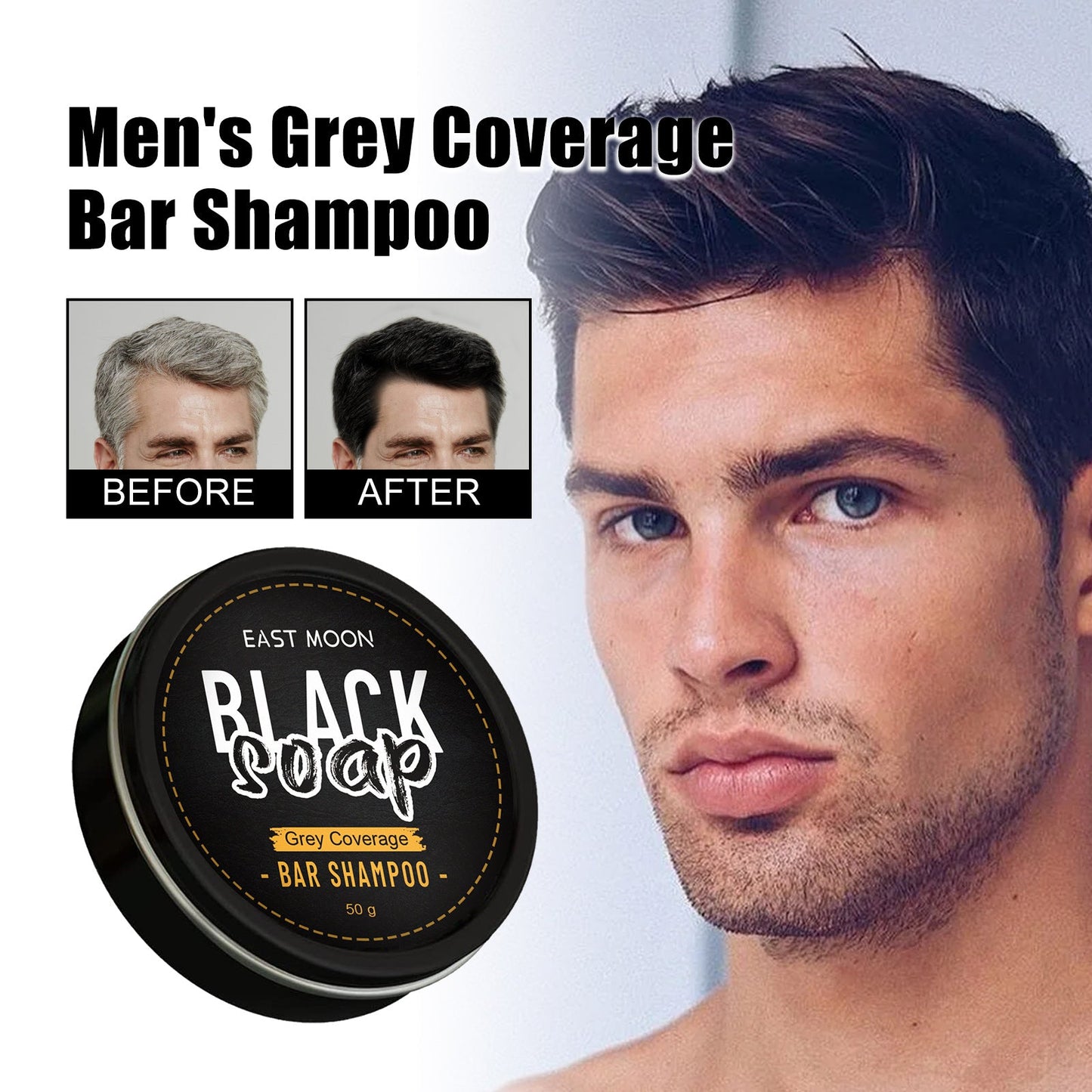 Men's Black Hair Soap