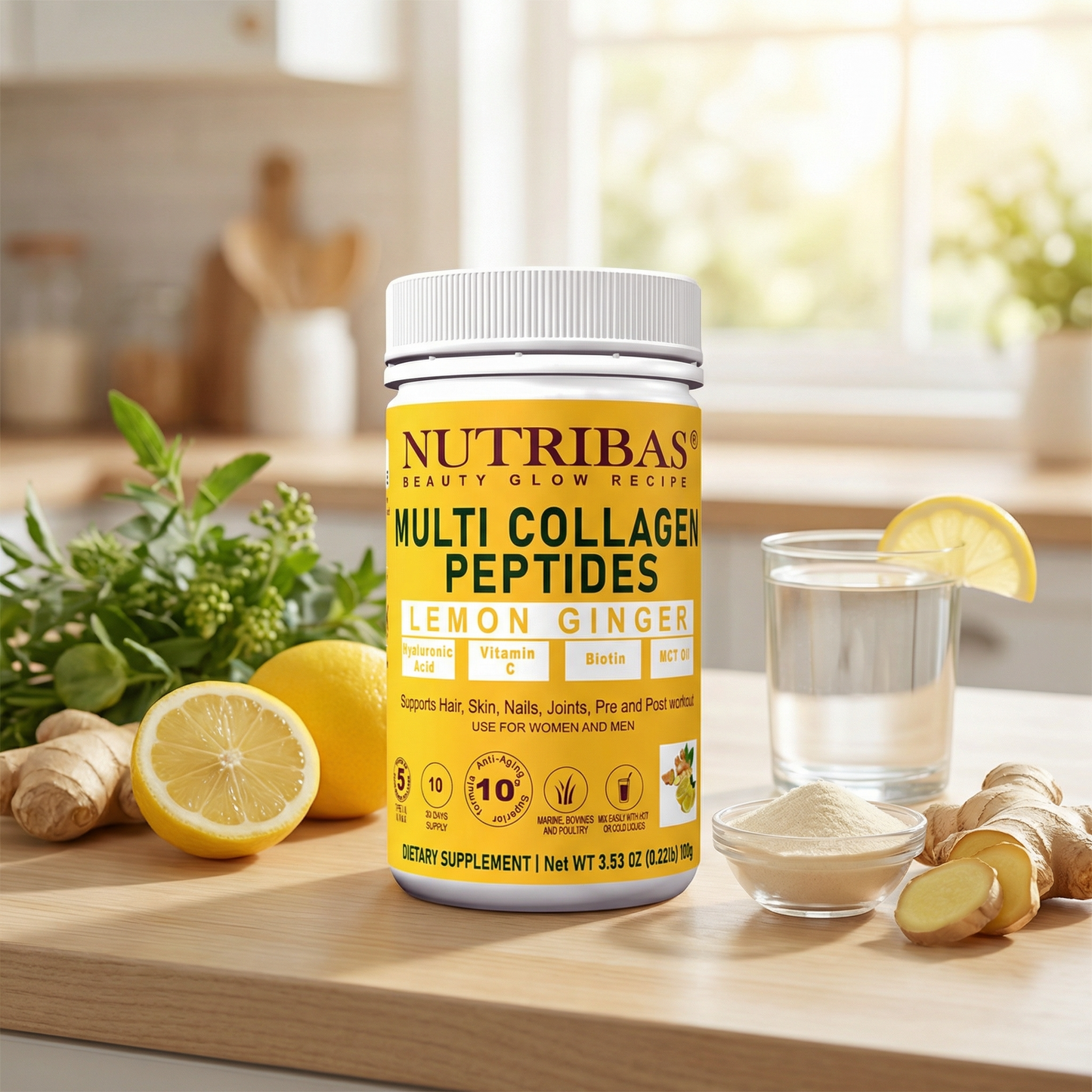 Hydrolyzed Multi Collagen Lemon Ginger, 100 g