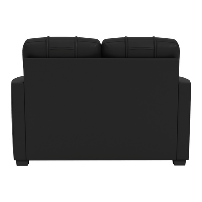 Silver Loveseat with Santa Claus Merry Christmas Logo
