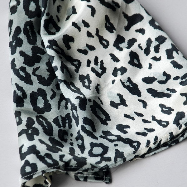 Blando Simple Leopard Print Stylish Completely Natural Silk Scarf/Wrap/Shawl(Small)