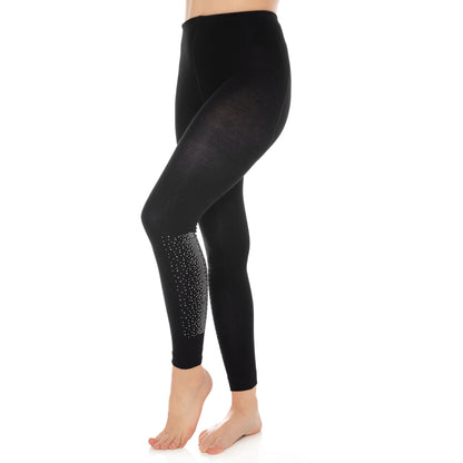 Bamboo Leggings for Women Soft Stretchy Full Length Elastic Leggings with Fancy Accessories