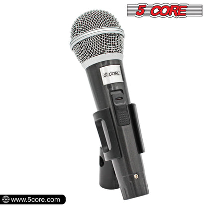 5 Core Microphone XLR Dynamic Mic Karaoke Singing Handheld Microfono Wired Professional Unidirectional 1/4 Plug In Cord Connection for Vocal DJ Music - PM 18