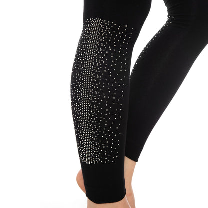 Bamboo Leggings for Women Soft Stretchy Full Length Elastic Leggings with Fancy Accessories