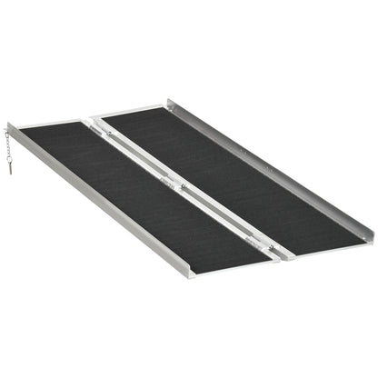 Foldable Aluminum Wheelchair Ramp: 5ft Durable Portable Easy Access Mobility Solution for Smooth Transitions