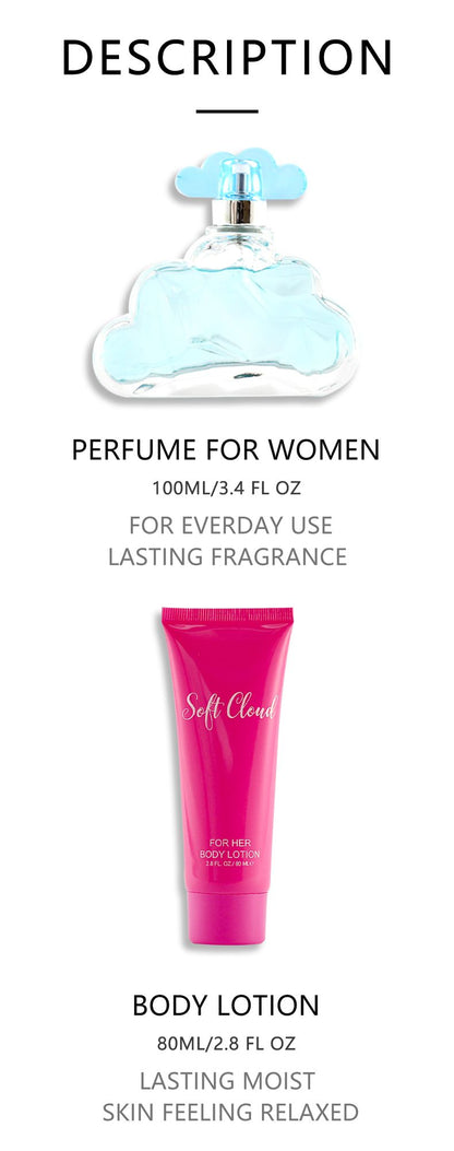 2-Piece Set, Women's Eau De Parfuma Spray And Body Lotion Gift Box, Long Lasting Fragrance, A Oriental Vanilla Fragrance, Perfect For Holiday Gifts, Dating, Daily Life, Parties