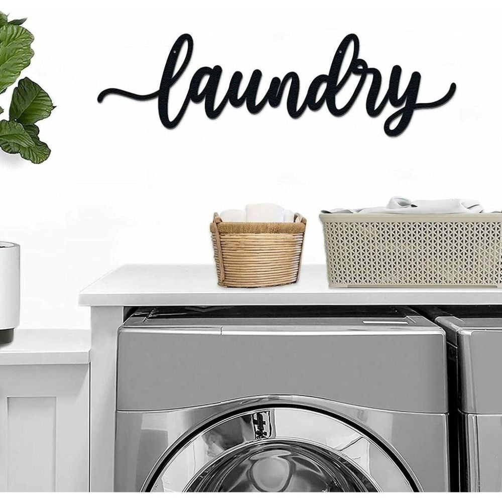 CIFbuy Metal Baked Paint Laundry Sign Wall Art Modern Laundry Room Decor (TikTok, temu pickup)