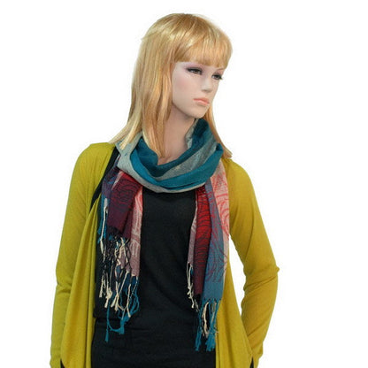 Blancho Bedding -Pa-a09-7 Moon & Stars & Roses Elegant Fashion Smooth Touch Tassel Ends Pashmina/Shawl/Scarf