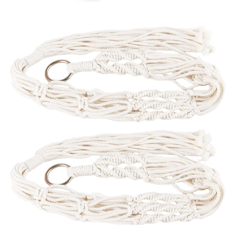 4 PCS Heavy Duty Hanging Plant Holder Natural Cotton Rope Planter Basket with Hanging Ring,Eco-Friendly Hanging Planter Basket Durable Cotton Rope Plant Hanger Space Saving for Indoor Outdoor Garden