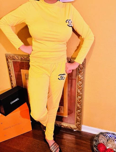Two Pieces Set Sexy Outfits Long Sleeve & Long Pants Pullover Tracksuit With Pockets