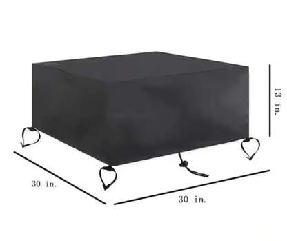 Square Fire Pit Cover, 30 in, Black