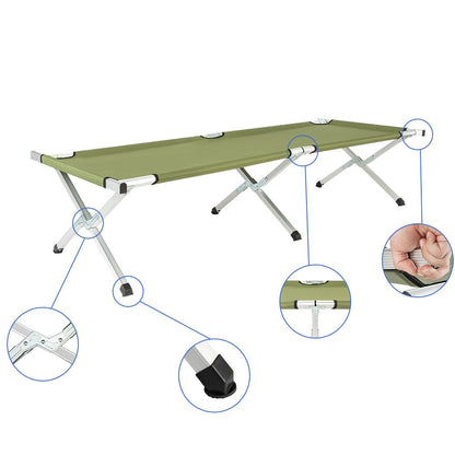 Folding Camping Cot with Carrying Bags Outdoor Travel Hiking Sleeping Chair Bed