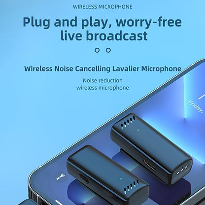 Dual Wireless Lavalier Microphone For IPhone IPad; Wireless Clip On Mic Professional Plug-Play Wireless Lapel Microphones For Recording; Live Stream