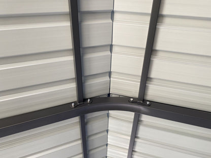 supply Video NEW Metal Carport 12 ×20 FT Heavy Duty with Galvanized Steel Roof, Metal Garage Canopy with Galvanized Steel Roof & Frame, Car Tent Outdoor Storage Shed for Car, Boats and Truck, Gray