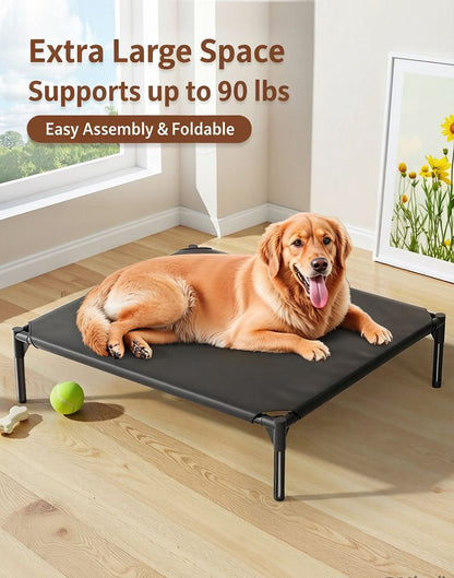 Pet Bed, No Assembly Required, Foldable, Portable, Waterproof & Moisture-Proof, Breathable & Antibacterial, All-Season Sleeping Mat for Cats and Dogs, Indoor & Outdoor Use