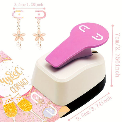 Earring Card Hole Punch, Earring Hole Punch, Pink Craft Hole Punch, Card Earring Hole Punch, Craft Lever Earring Hole Punch