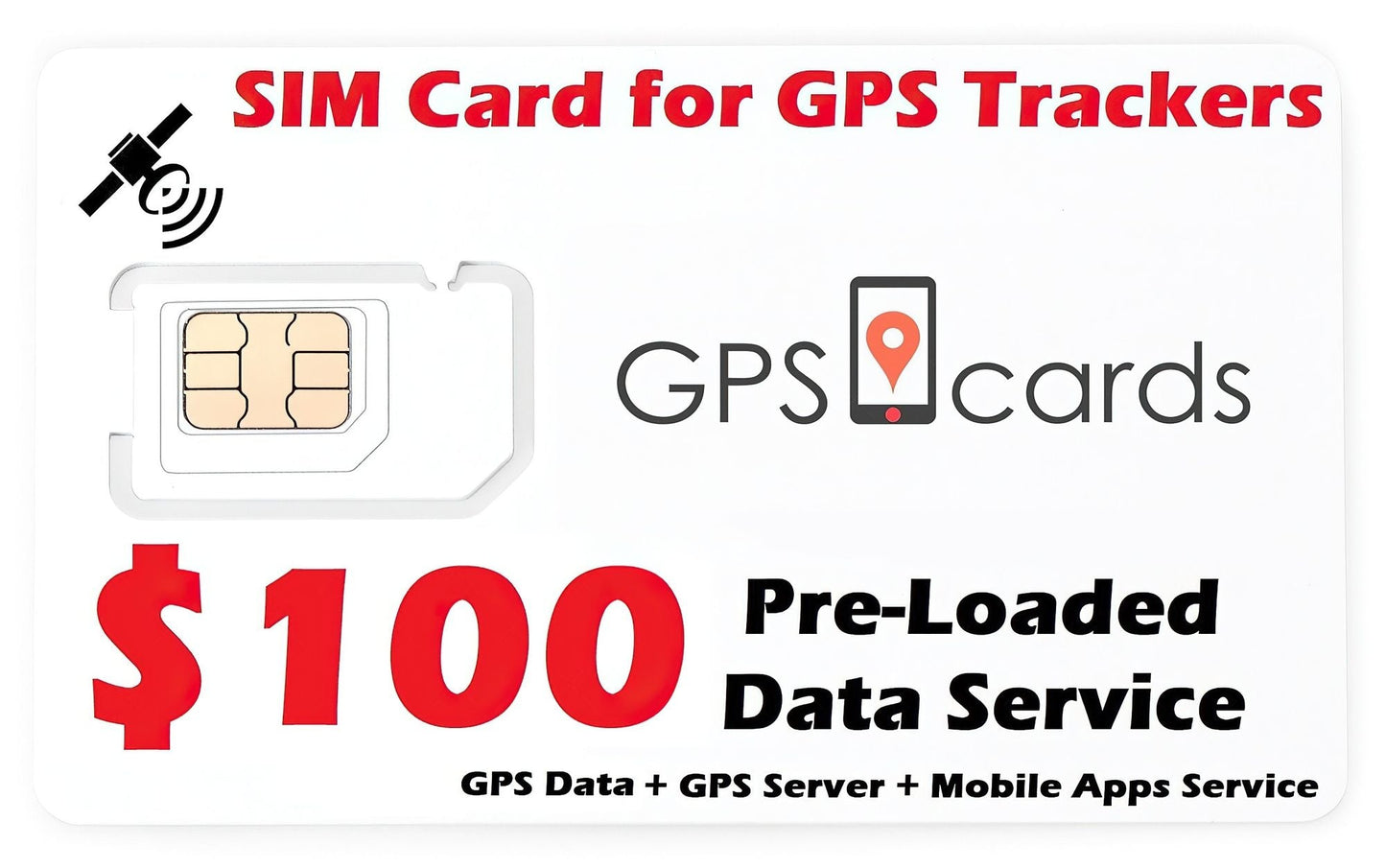GPS Cards Sim for Mini GF07 GPS Tracker/ Phone Notification/ Speed Detector