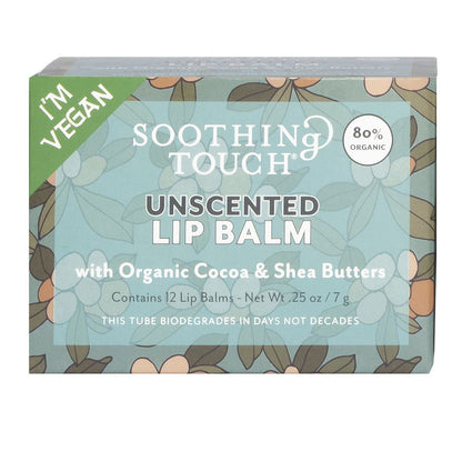 Unscented Vegan Lip Balm – Organic, Biodegradable, Moisturizing, Ayurvedic