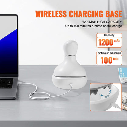 Rechargeable VEVOR Electric Scalp Massager for Hair Growth & Stress Relief, IPX7 Waterproof Design, 8 Removable Heads, Perfect Gift for Mom or Dad