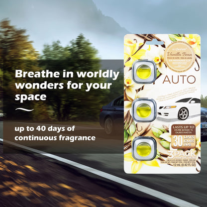3 Pack Car Air Fresheners - Long Lasting Vent Clips For Men & Women, 3 Pack Up To 90 Days Fits All Car Refresher Odor Eliminator, New Car Scent Variety Pack