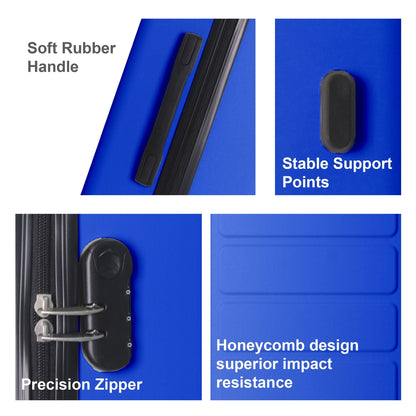 Luggage Sets ABS Hardshell 3pcs Luggage, Lightweight Durable Suitcase sets Spinner Wheels Suitcase 20''24''28'' (BLUE)