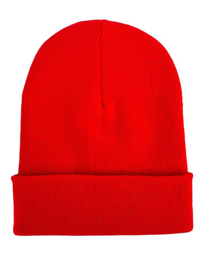 Cuffed Traditional Solid Scarlet Red