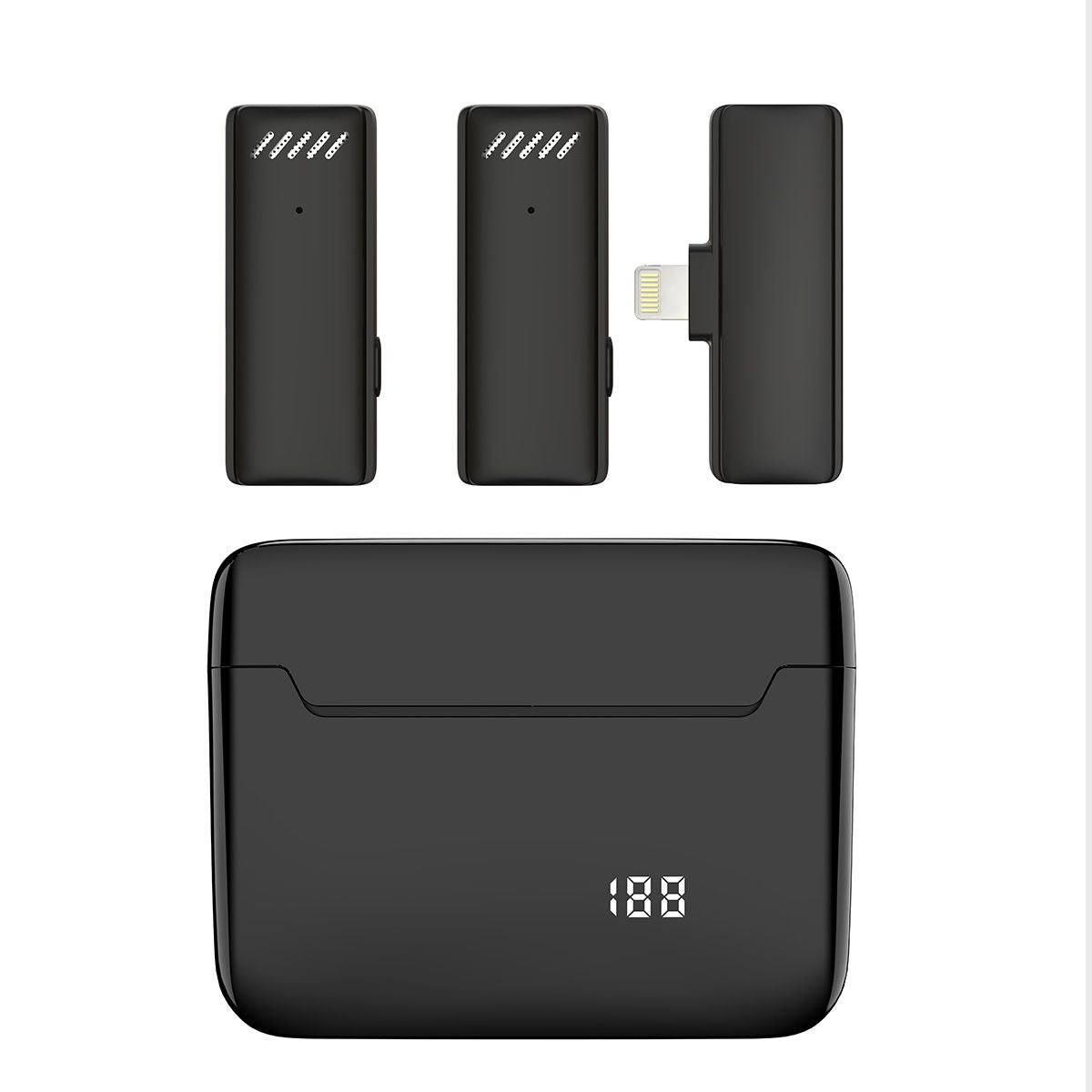 Cross border new wireless lavalier microphone with charging chamber; mobile phone live broadcast; outdoor recording; noise reduction radio microphone