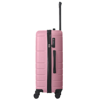 Luggage Sets ABS Hardshell 3pcs Luggage, Lightweight Durable Suitcase sets Spinner Wheels Suitcase with TSA Lock 20''24''28'' Available(Pink)