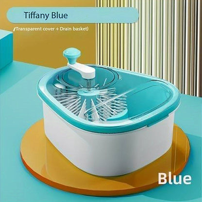 1pc, Efficient Fruit and Vegetable Washer - Spin Cleaning Machine for Fruits and Vegetables - Manual Fruit Cleaner Device - Kitchen Tool for Healthy and Clean Produce