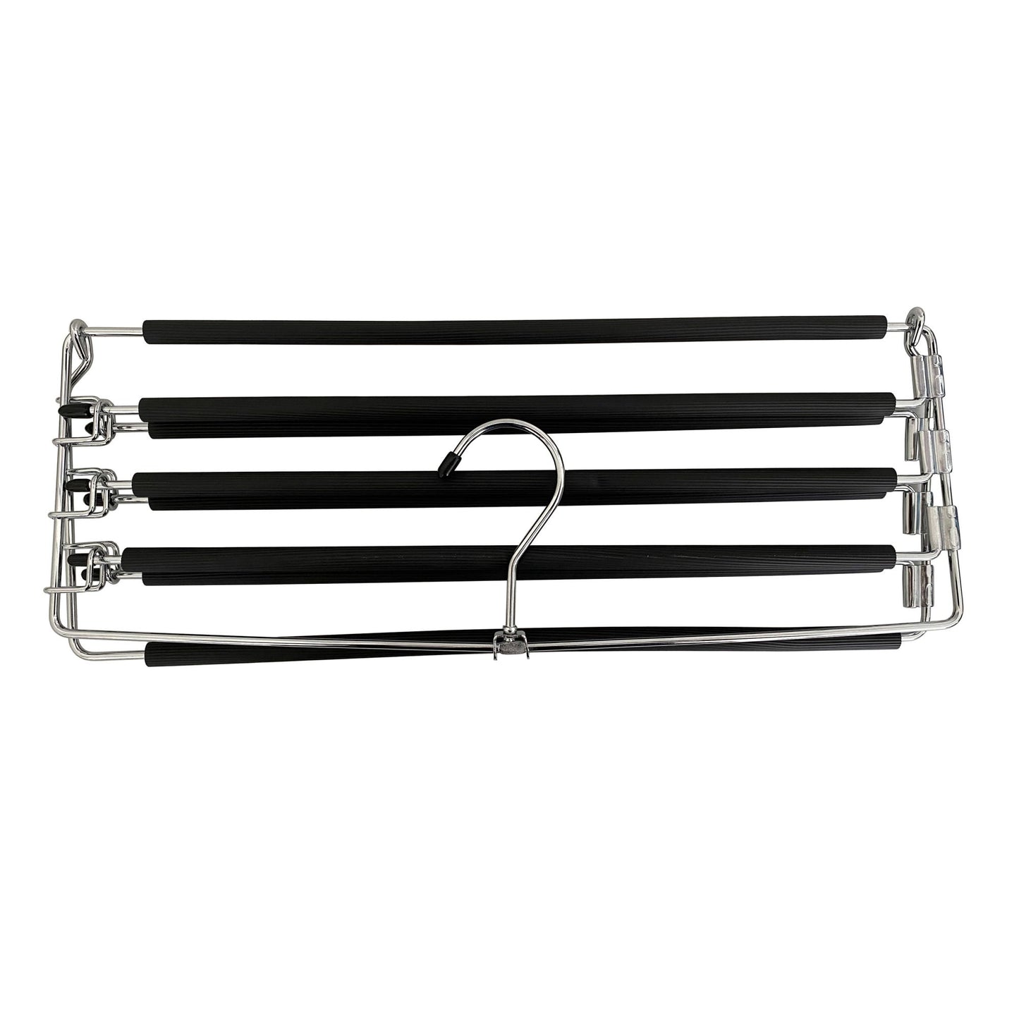 Metal Hanger Space Saving for Closet Organization | Heavy Duty Foam Padding, Non-Slip & Removable Trouser Bar for Convenient Functionality