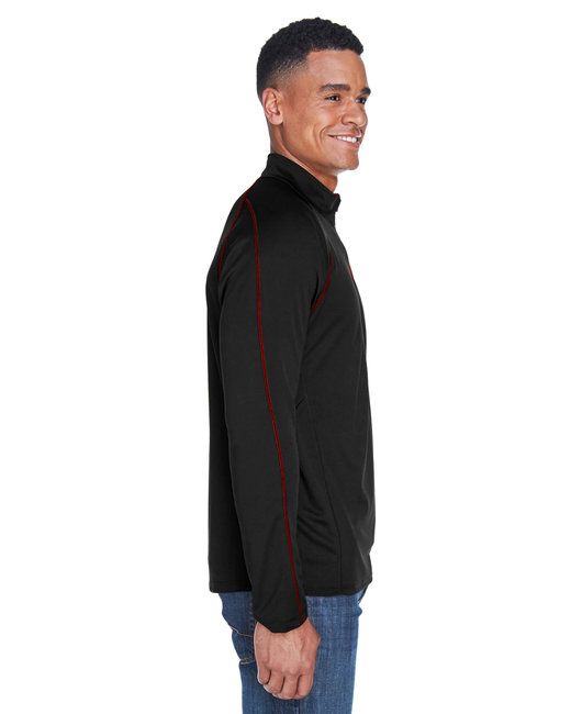 Men's Radar Quarter-Zip Performance Long-Sleeve Top - BLK/ TRU ROYAL - L